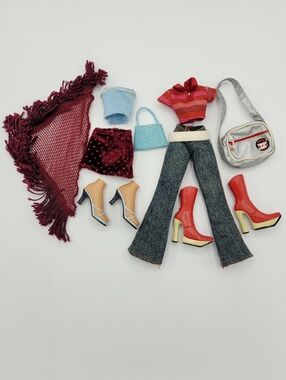 Bratz Punk N Prep & Last Dance Fashion Packs Clothes Shoes Bags Outfits Yasmin